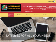 Tablet Screenshot of batteryworldsyracuse.com